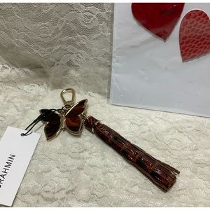 NWT BRAHMIN  Butterfly Tassel … Purse Charm